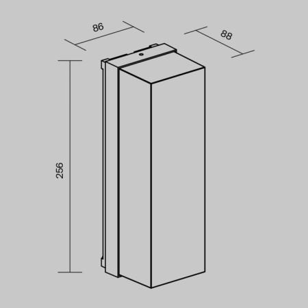 Bra Outdoor O450WL-01GF, E27, 1x15 W, 256x86x88 mm, graphite-9