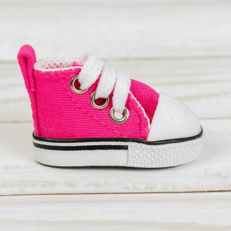 Doll sneakers, sole length 5 cm, pink color-1