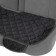 Caps on seats, velor, black, set 3 pcs