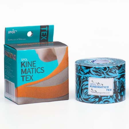 Kinesio teip Spol Tape Tatoo Korean, 5 cm x 5 m, blue