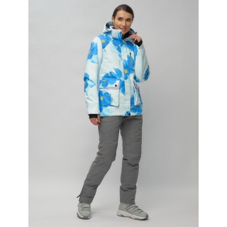 Ski suit female, size 42, blue color-12