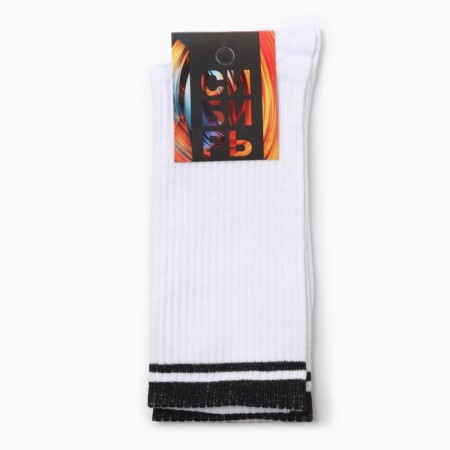 Male socks, white/black color, rr 27-2