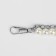 A chain for a bag, with carbines, with pearls, d = 8 mm, 7 × 5 mm, 20 cm, silver color