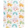 Plaid "Grow together", size 85x95 cm, white, mint color