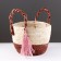 Argentina storage basket, with handles, 26 x 20 x 19.5 cm, natural, burgundy