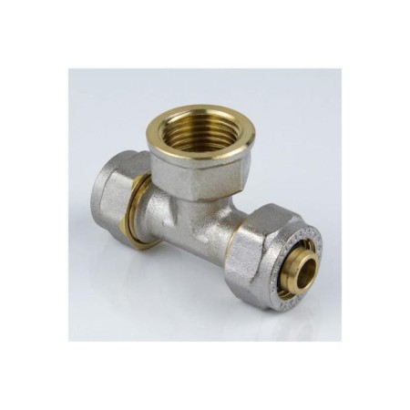 Aquasfera tee 7013-05, crimping, 32 mm x 1 "x 32 mm, internal threads, brass-2