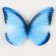 Decor for creativity "Butterfly", two -layer, set of 12 pcs., Size 1 pc. - 5 × 4 cm, blue color