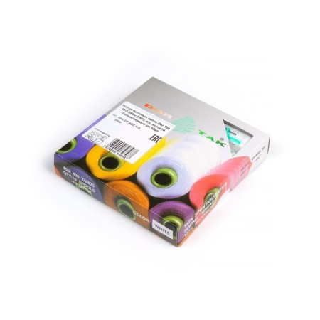 Thread Dor Tak 40/2, 400 Yard, Assorted Color: White, Black, 10 pcs in the UP.-1