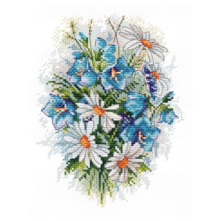 Embroidery set "Meadow flowers" 18 × 15 cm