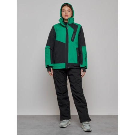 Ski suit female, size 52, green color-4