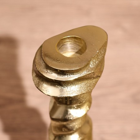 Antik candlestick 25 cm, aluminum-3