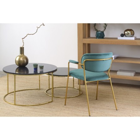 Eirill chair, 530 × 590 × 770 mm, velor, dark green color-1