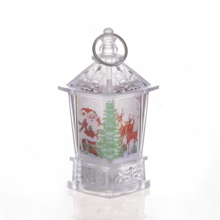 Lamp "Santa Claus and Deer" 3hlr44 4x4x9cm-7