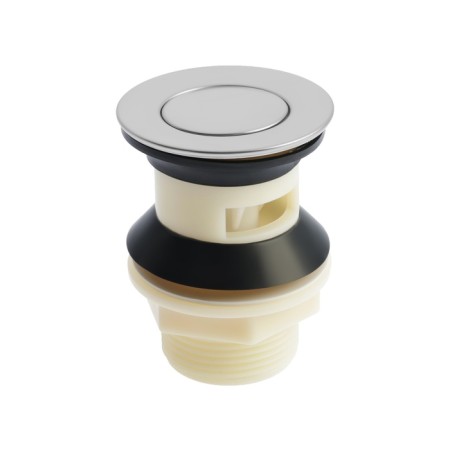 Bottom valve Zein Bp3, plastic housing, small button, stainless steel, overflow-5