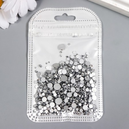 Decor for creativity Glass "Rhinestone truncated cone. Silver" d = 1.5-6.5 mm set 1000 pcs-2