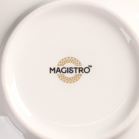 Porcelain salad Magistro la Perle, 1.5 l, d = 20.5 cm, white color-5