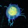Decor for the Aquarium "Medusa", silicone, with a neon effect, 6.5 x 6.5 x 11.5 cm, blue 1006961