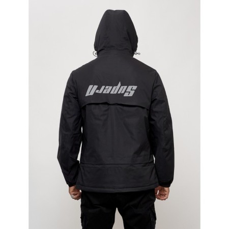 Sports male jacket, size 52, black color-8