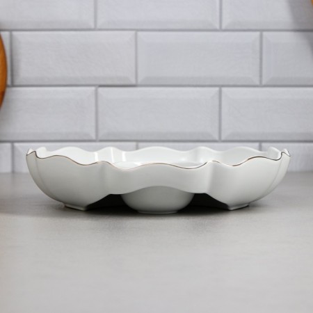 Operations dish, 2 l, gold stroke, porcelain, Iran-2