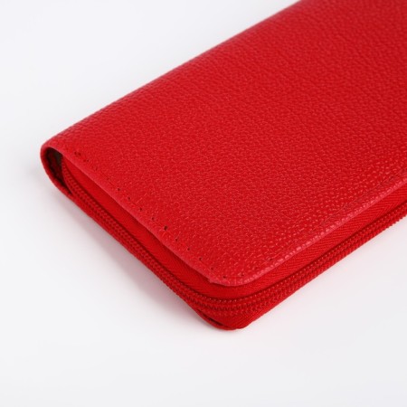 Women's wallet with lightning, dark red color-2