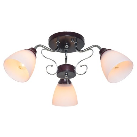 Lamp Ceiling Economy Highlight 50640/3cr+Br WT, 3x60W, E27, 23.5x60x60 cm, brown color-1