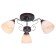 Lamp Ceiling Economy Highlight 50640/3cr+Br WT, 3x60W, E27, 23.5x60x60 cm, brown color