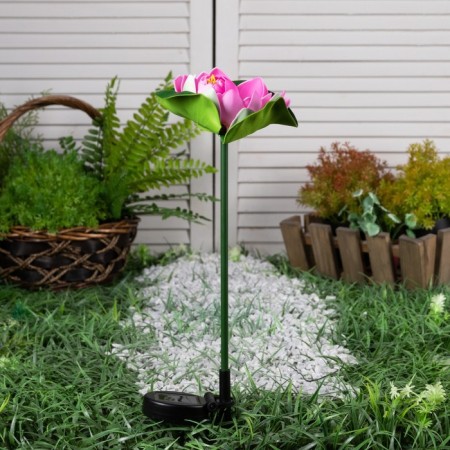 Garden lamp on the sunny battery "Lotus", 70 cm, 1 LED, glow of multi (RGB)-2