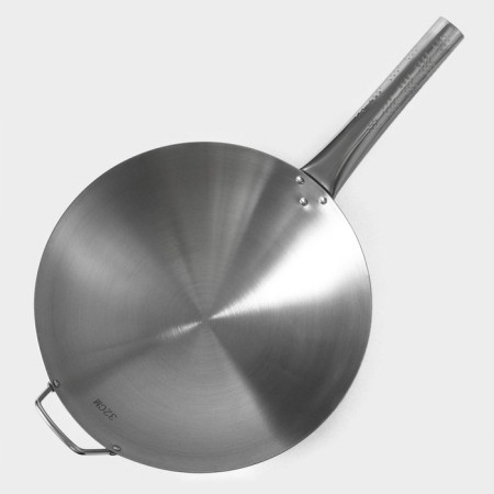 Skoroda-Wok Hanna Knövell stainless steel Chief, D = 32 cm, with a handle-8