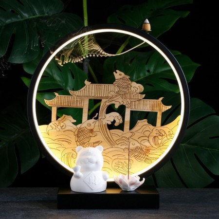 Set of incense on the stand "sea depths" 33x30cm, with USB backlight