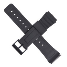 Watch strap, 22 mm, silicone, L-22 cm, black