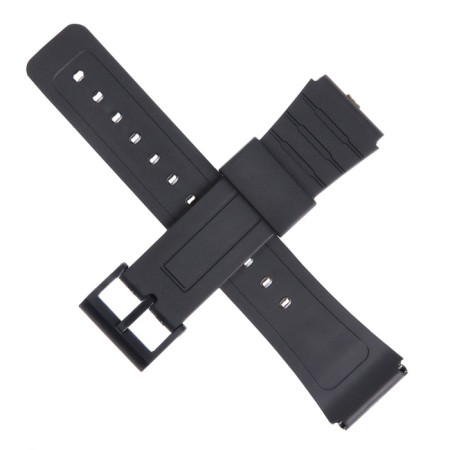 Watch strap, 22 mm, silicone, L-22 cm, black