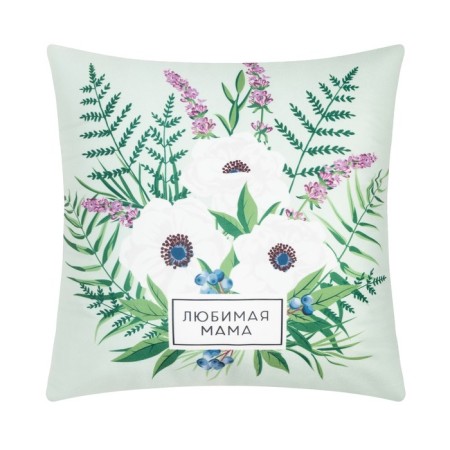 Pillow Ethel "Beloved Mom" ​​40x40 cm, velor, 100% p/e
