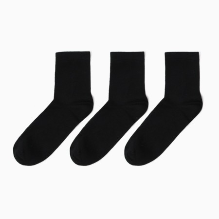 A set of men's socks (3 pairs), black color, rr 25