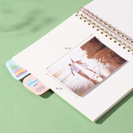 Photo album on spirals 20 sheets "My childhood" Volumetric element + 4 tabs 24x24 cm-7