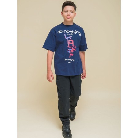 Pants for boys, height 122 cm, black color-16