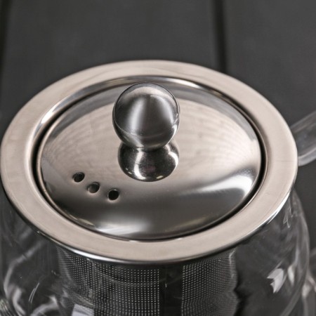 Glass teapot with metal sieve "Breeze", 600 ml-4
