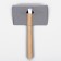 Pudderka Wood large wide without drops, 12 x 19 cm, long wooden handle