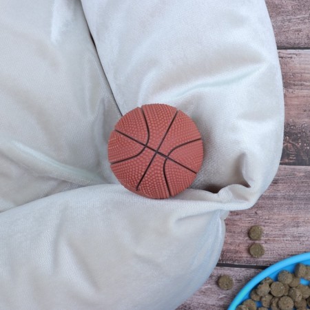 Brying Basketball Toy, diameter 7.5 cm, dark brown-1