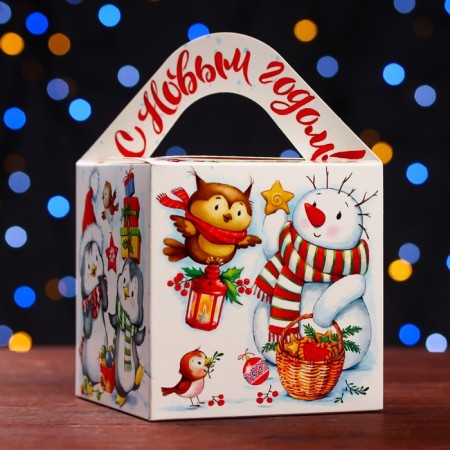 Gift box "Snow White", a large cube 12 x12 x12 cm-2