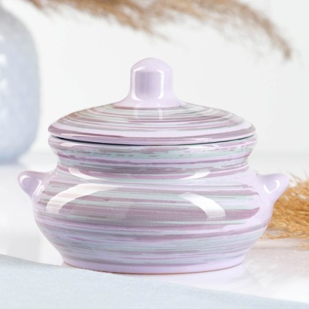 Ceramic pot for baking "Tandy" 0.5l / 13x9.5cm, lavender