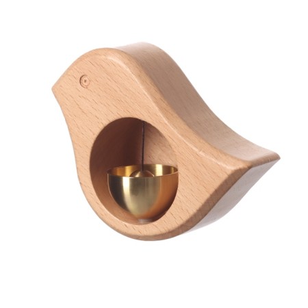 Magnetic beech bell "Bird" 10.5x8.5x3 cm-4