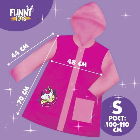 Children's raincoat "Cute Unicorn", size M (110-120 cm)-11