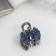 Hair crab "Rose" bow, 1.5 cm, blue