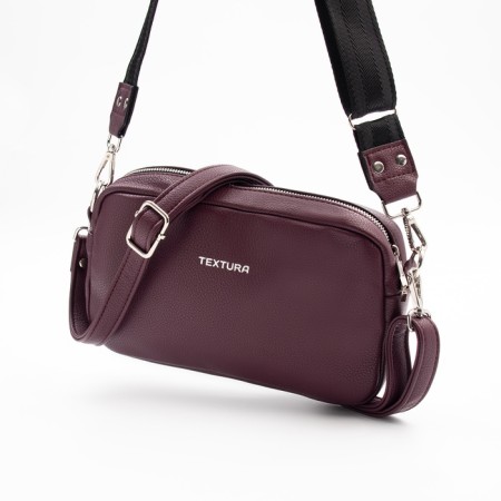 Women's bag over the shoulder Textura, small size, burgundy color-3
