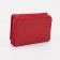Women's wallet on the button, red color