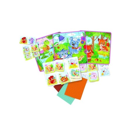 Gift set 6 in 1 "For girls. Lotto, dominoes, memes, puzzle 25 elements, mosaic, mini-puzzle "-2