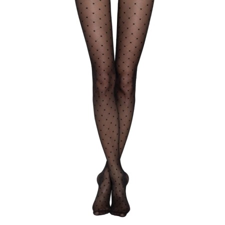 Women's tights Fantasy Pois, size 5, color Nero-1