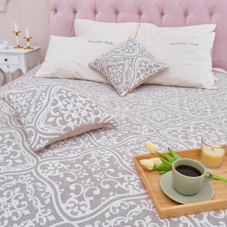Pillowess Decorative Ethel "Ornament" Color gray, 40x40 cm, 100% cotton