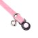 Soft cat collar with a bell, 30 x 1 cm, textiles, pink