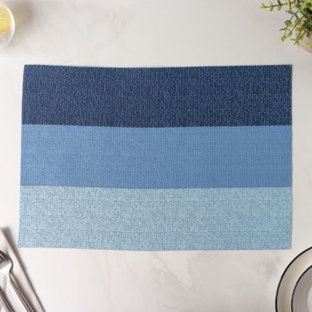 Serving napkin on the table "Three stripes", 45 × 30 cm, blue color-3